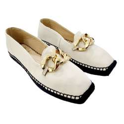 CAMPING LEATHER CHAIN MOCCASIN BLANCO ROTO