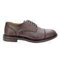 ENGRAVED LEATHER BLUCHER SHOE WITH TOE