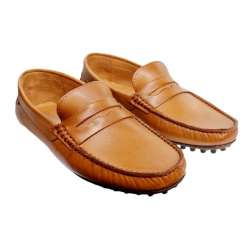 CAMEL LEATHER MOCCASIN SHOES CAMEL