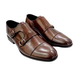 TWO BUCKLES CLASSIC LEATHER DRESS SHOE