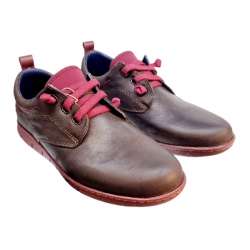 MULTICOLOR ON FOOT BROWN ELASTIC BLUCHER SHOES