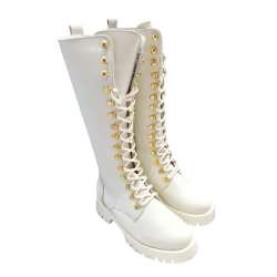 HIGH BOOT WITH RINGS AND ZIPPER WITH PLATFORM