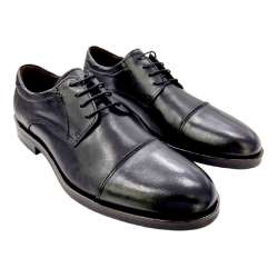 BLUCHER DRESS SHOES WITH BLACK LEATHER TOE
