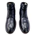 MILITARY ANKLE BOOTS WITH BLACK LEATHER ZIPPER