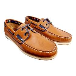 ZAPATO NAUTICO PIEL CORDÓN COMBINADO HOMBRE CUERO