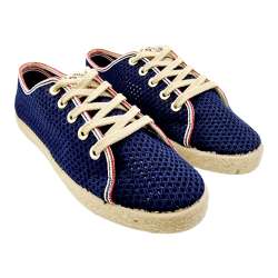 MAN'S NAVY SJC SNEAKER WITH COTTON MESH