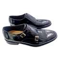 MOCASIN SLIPPER HEBILLA LISO NEGRO NEGRO