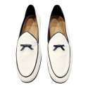 MEN'S BELGIAN LINEN BOW TIE MOCCASIN