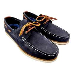 ZAPATO NAÚTICO CLÁSICO PIEL NOBUCK HOMBRE MARINO