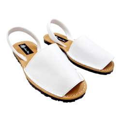 SANDALIA HOMBRE IBICENCA PIEL BLANCO