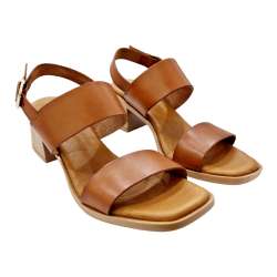 WOMEN'S HEELED SANDAL WITH 2 STRIPS