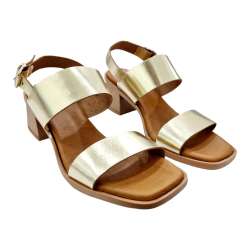 WOMEN'S HEELED SANDAL WITH 2 STRIPS