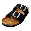 WOMEN'S DOUBLE BUCKLE SUEDE SANDAL BIO