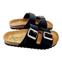 WOMEN'S DOUBLE BUCKLE SUEDE SANDAL BIO