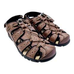 GEOX MEN LEATHER LEATHER CRAB SANDAL