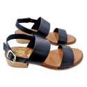 WOMEN LOW HEEL SANDALS WITH DOUBLE SHOVES AND HEEL