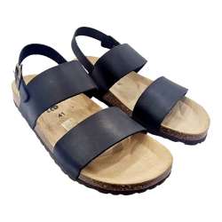 MEN'S DOUBLE STRAP BIO SANDAL WITH HEEL