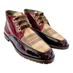 BLUCHER LEATHER SHOES WITH REMOVABLE INSOLE FOR WOMEN COLORED PATENT LEATHER