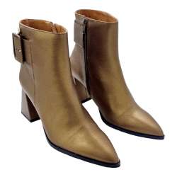 WOMEN'S BOOTS WITH SQUARE BUCKLE FINE TOE
