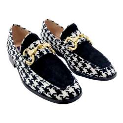 WOMEN'S MOCCASIN WITH STIRRUP DETAIL BLACK