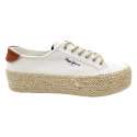 PEPE JEANS WOMEN'S CANVAS AND JUTE SNEAKERS