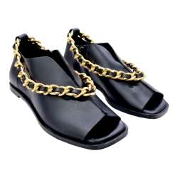 WOMEN'S SHOE SANDALS WITH CHAIN DECORATION