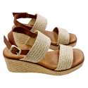 SANDALIAS MUJER CUNA TIRAS YUTE NATURAL