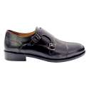 ZAPATOS DE VESTIR HOMBRE BLUCHER 2 HEBILLAS NEGRO