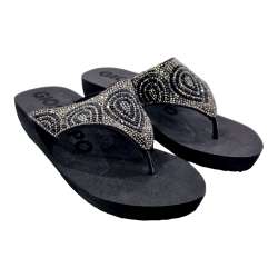 WOMEN'S FLIP-FLOP WITH WEDGE AND CRYSTAL DECORATION GIOSEPPO