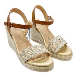 WOMEN'S WEDGE SANDALS ESPARTO BRAIDED STRAP MUSTANG
