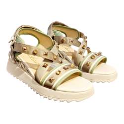 WOMEN'S CROSS WEDGE SANDALS WITH CASUAL STUDS