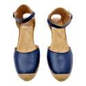 ESPARTENA VALENCIANA WOMEN 5 STRINGS NAVY LEATHER