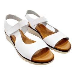 WOMEN'S ADJUSTABLE LEATHER SANDALS WITH GEL SOLE