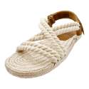 SANDAL WITH ESPARTO SOLE ROPE STRIPS ADJUSTABLE HEEL PEPE JEANS 847
