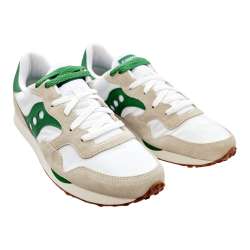 SAUCONY DXN TRAINER MEN'S WHITE AND GREEN SNEAKERS