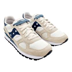 SAUCONY SHADOW MEN'S WHITE AND NAVY SNEAKERS