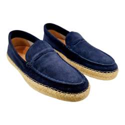 MEN'S MOCCASIN SHOES WITH NAVY JUTE SOLE