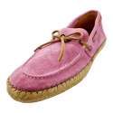 ZAPATOS MOCASÍN HOMBRE SUELA YUTE CORDÓN NÁUTICO ROSA ROSA