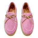 ZAPATOS MOCASÍN HOMBRE SUELA YUTE CORDÓN NÁUTICO ROSA ROSA