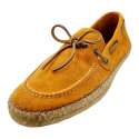 ZAPATOS MOCASÍN HOMBRE SUELA YUTE CORDÓN NÁUTICO NARANJA NARANJA