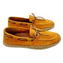 ZAPATOS MOCASÍN HOMBRE SUELA YUTE CORDÓN NÁUTICO NARANJA NARANJA