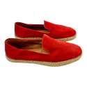 ZAPATO HOMBRE ESPARTENA SUELA YUTE PLANTLLA PIEL EXTRAIBLE ROJO ROJO