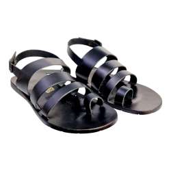 MEN'S SANDALS WITH STRAPS AND TOE WITH BLACK HEEL