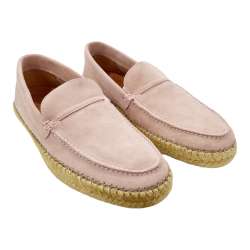 MEN'S MOCCASIN SHOES WITH PINK JUTE SOLE
