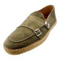 ESPADRILLE MOCCASIN TWO BUCKLES SUEDE REMOVABLE INSOLE KHAKI
