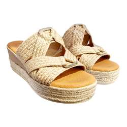 WOMEN'S CLOGS WEDGE SANDALS ESPARTO