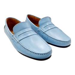 MEN'S MOCCASIN DRIVER BLUE LEATHER MASK