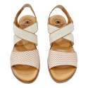 WEDGE SANDALS CROSSED ELASTIC STRIPS WITH GEL SOLE