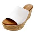 WHITE PLATFORM CLOG SANDAL