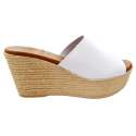 WHITE PLATFORM CLOG SANDAL